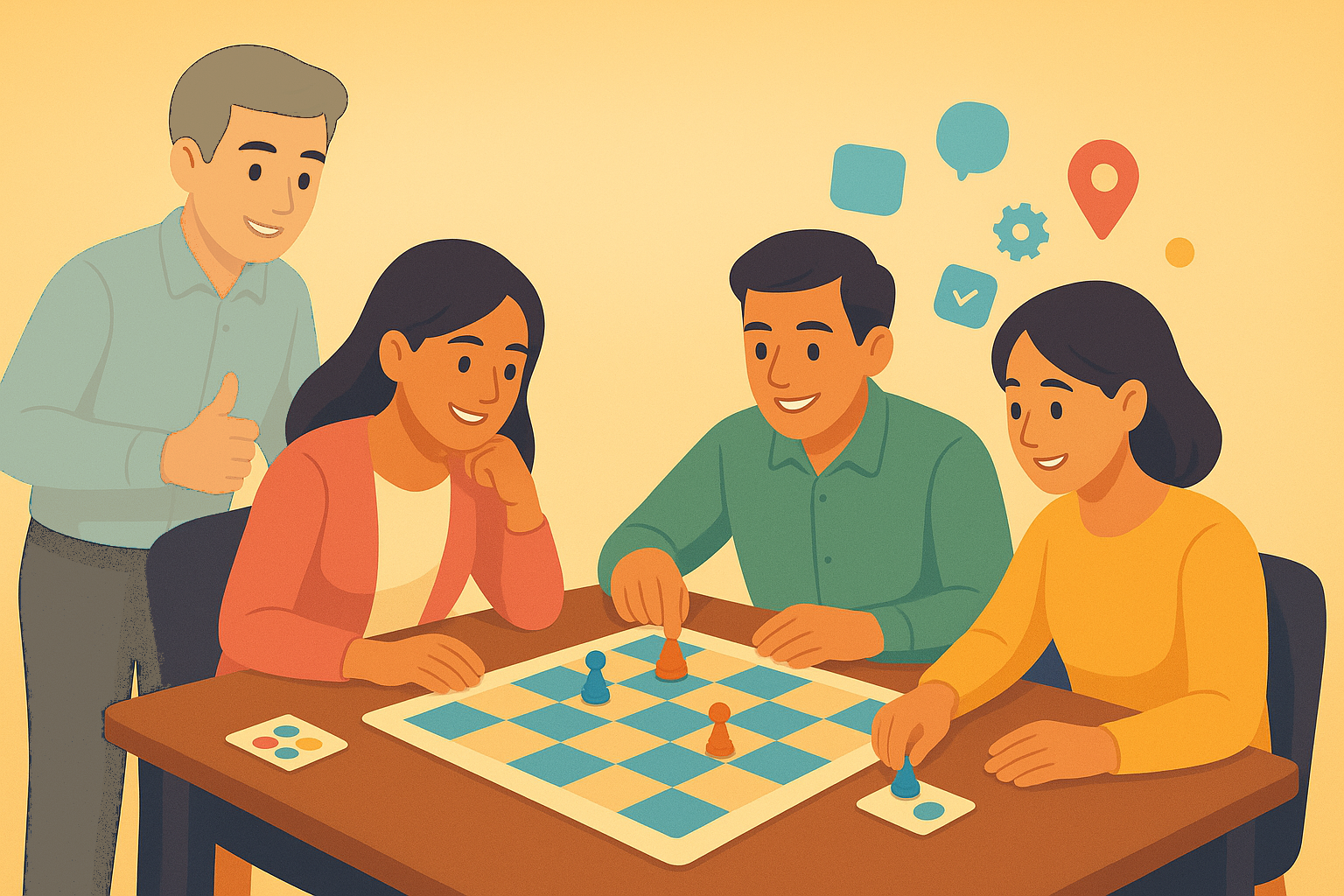 Une session de jeu sérieux en entreprise boosté par un animateur